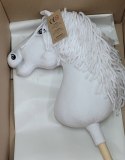 Hobby Horse Duży koń na kiju Premium - biały A3