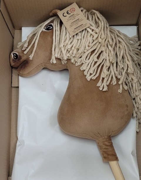 Hobby Horse Duży koń na kiju Premium - izabelowaty A3