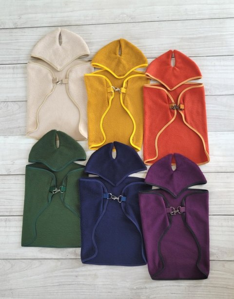 Zestaw dla Hobby Horse A3: polarowa derka + nauszniki - musztardowy