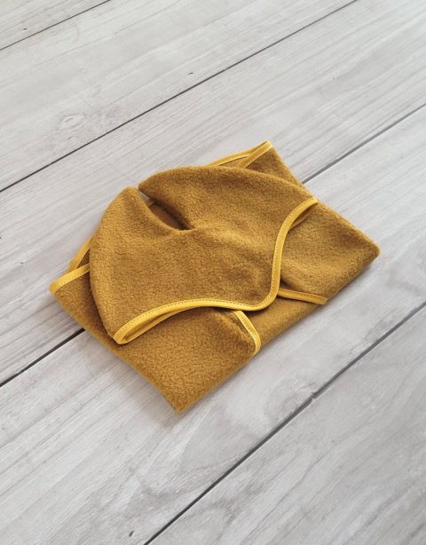 Zestaw dla Hobby Horse A3: polarowa derka + nauszniki - musztardowy