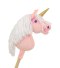 Hobby Horse Jednorożec na kiju mały różowy z białą grzywą i złotym rogiem