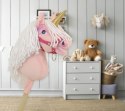 Hobby Horse Jednorożec na kiju mały różowy z białą grzywą i złotym rogiem
