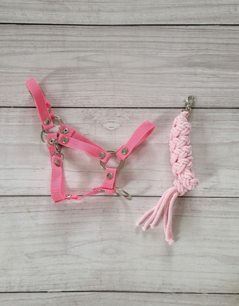 Zestaw STARTER - Hobby Horse A3 Biały + różowe akcesoria