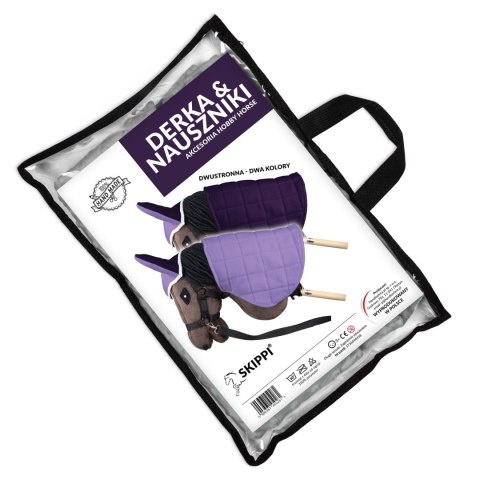 Derka dwustronna i nauszniki Skippi dla Hobby Horse - fioletowa Derka dwustronna i nauszniki Skippi dla Hobby Horse - fioletowa