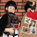 Zestaw Skippi - Hobby Horse Gniady - Derka szary i brąz - Kantar czerwony