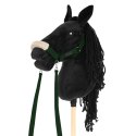 Zestaw Skippi - Hobby Horse czarny i dodatkowy kantar - ciemny zielony