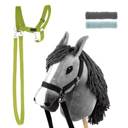Zestaw Skippi - Hobby Horse szary i dodatkowy kantar - jasny zielony